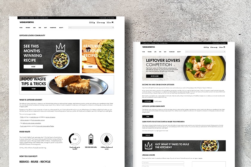 Woolworths Campaign Website Design
